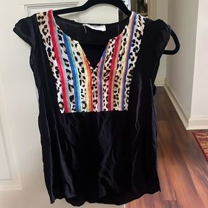 Very cute black with color top